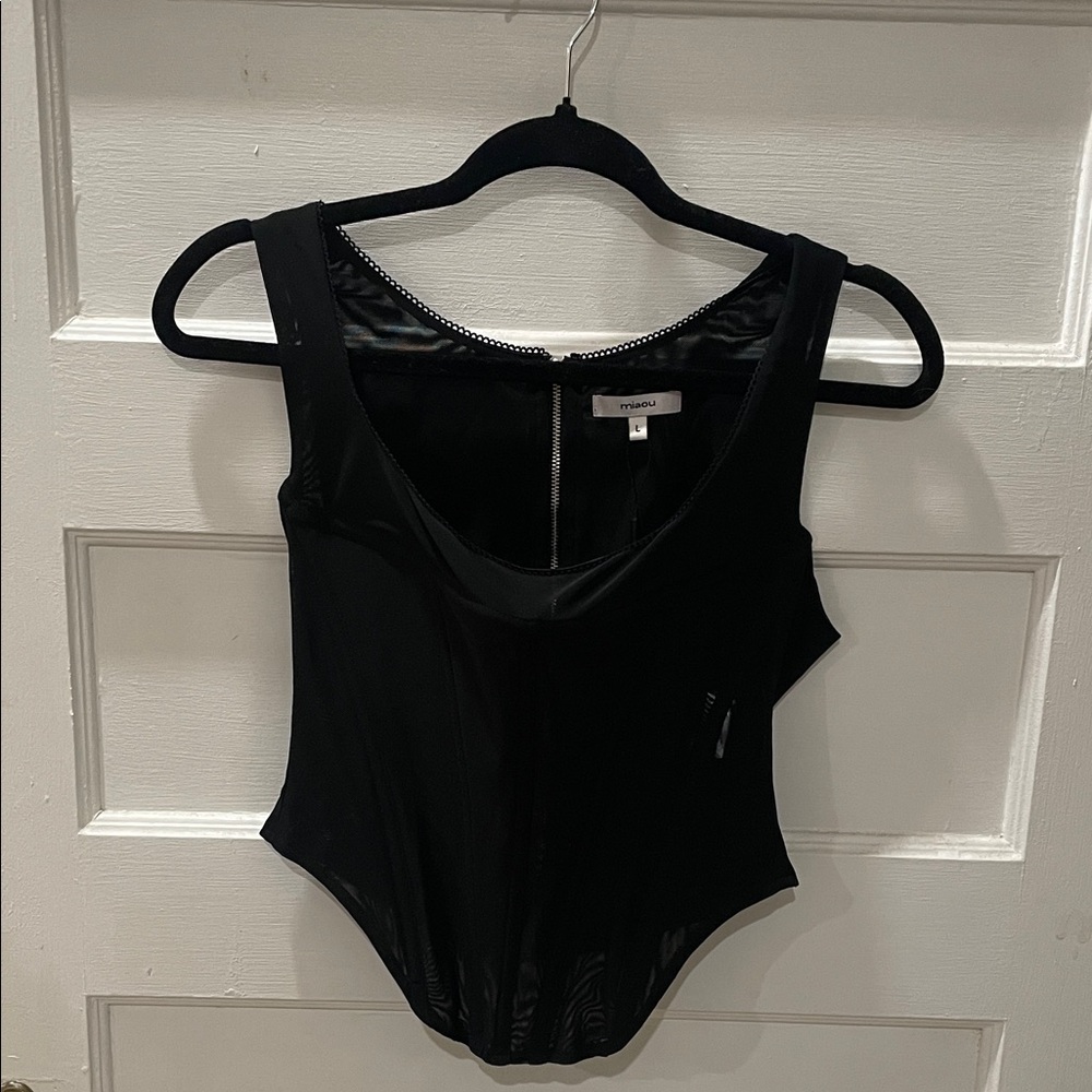 Miaou Black Corset Top